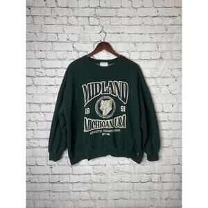 Pacific Republic Green Midland Michigan USA Sweatshirt L